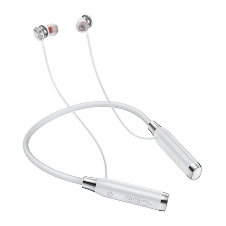 Hoco es62 bluetooth fülhallgató sztereo, v5.3, nyakba akasztható, mikrofon, microsd kártyaolvasó, sport, sötétszürke