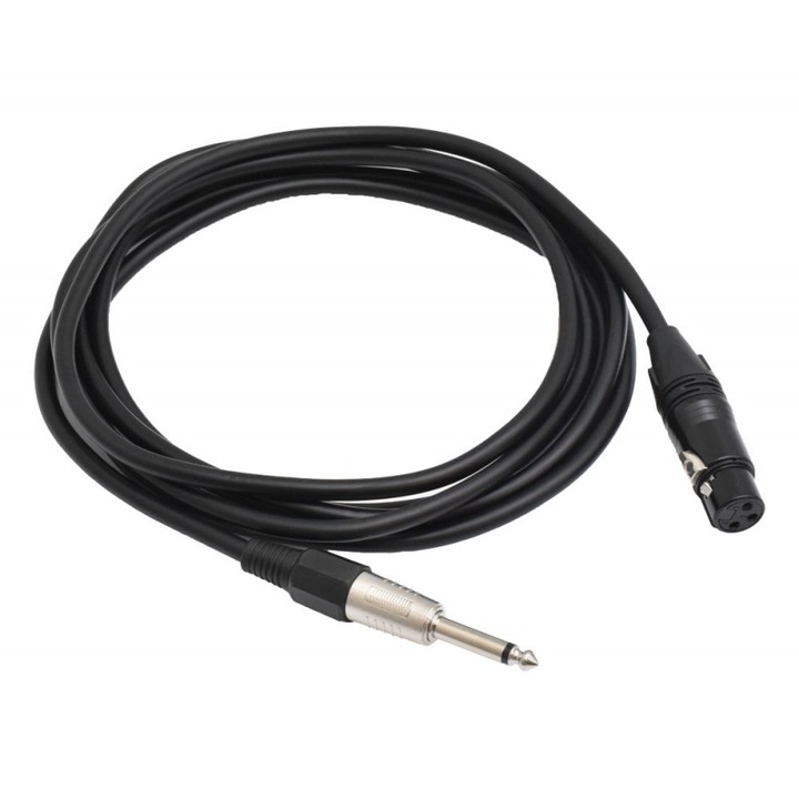 Аудио кабел Jack 6, 3mm мъжки MO - XLR женски Prof - 6mm / 5m