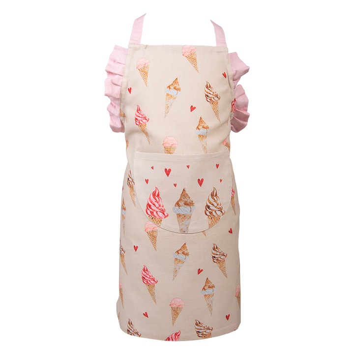 Детска кухненска престилка Clayre & Eef, многоцветна, памучна, 56x48см