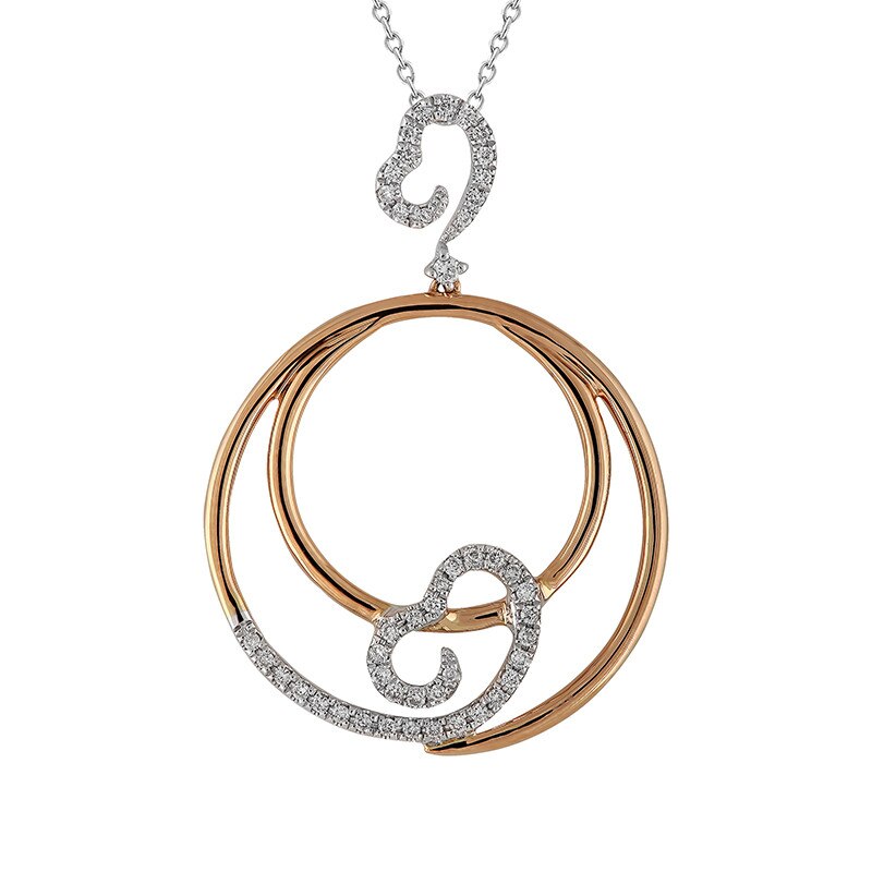 Pandantiv cu Lant Blanco's Aur 18k Diamante P2477445D-R