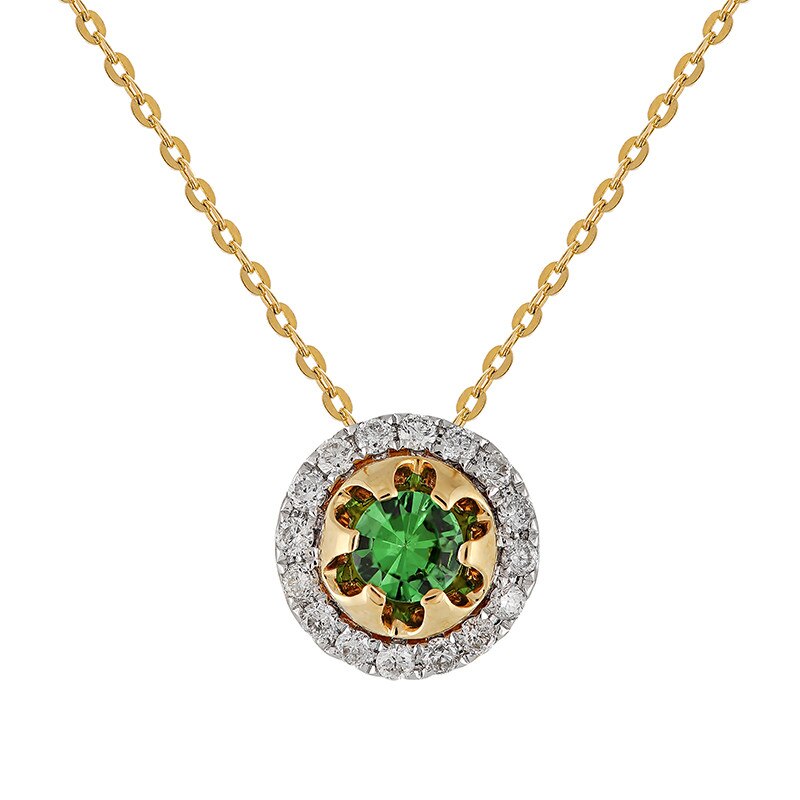 Pandantiv cu Lant Deruvo Aur 18k Diamante, Savorit P28319A216848