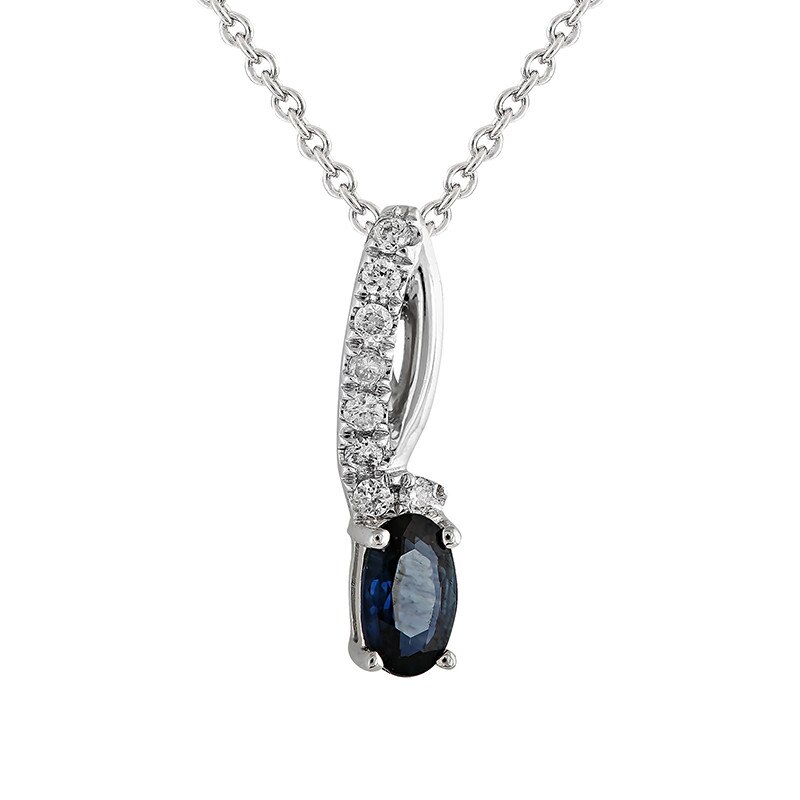 Pandativ cu Lant Deruvo Aur 18k Diamante, Safire P28789-W