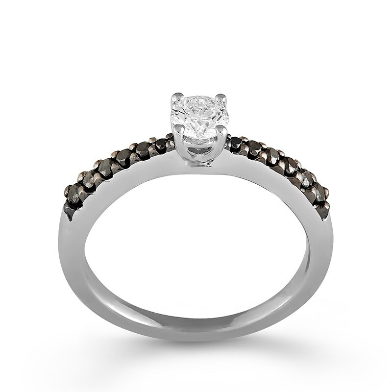 Ine Logodna Deruvo Aur 18k Diamant, Diamante Negre, 53