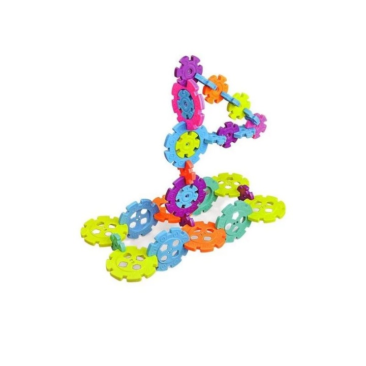 PROCART Építő készlet, hópelyhek, 120 elem különböző méretben, több színben