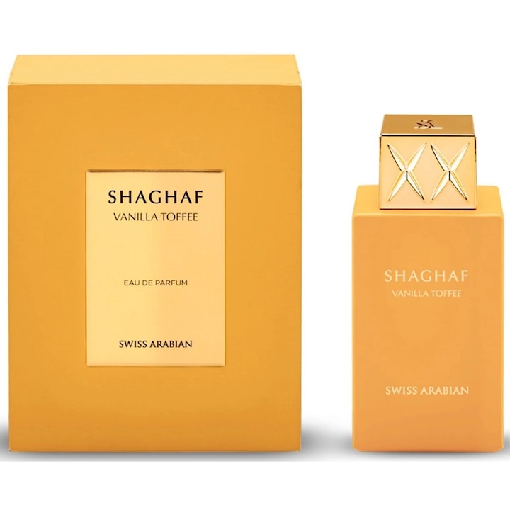 Apa de parfum, Swiss Arabian SHAGHAF VANILLA TOFFEE, unisex, 75 ml
