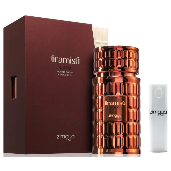 Комплект Eau de Parfum, Zimaya Tiramisu CoCo, унисекс, 100 мл с комплект за многократно пълнене от 10 мл