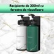 Set Dispensere de Sapun Montate pe Perete, SELERIS ®, 2 Recipiente, 300ml, Incuietoare Magnetica, Mod Instalare Dubla, Fara Gaurire cu Dublu Adeziv sau Gaurire cu Suruburi, Usoare, Alb si Verde