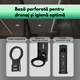 Set Dispensere de Sapun Montate pe Perete, SELERIS ®, 2 Recipiente, 300ml, Incuietoare Magnetica, Mod Instalare Dubla, Fara Gaurire cu Dublu Adeziv sau Gaurire cu Suruburi, Usoare, Alb si Verde