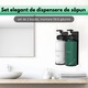 Set Dispensere de Sapun Montate pe Perete, SELERIS ®, 2 Recipiente, 300ml, Incuietoare Magnetica, Mod Instalare Dubla, Fara Gaurire cu Dublu Adeziv sau Gaurire cu Suruburi, Usoare, Alb si Verde