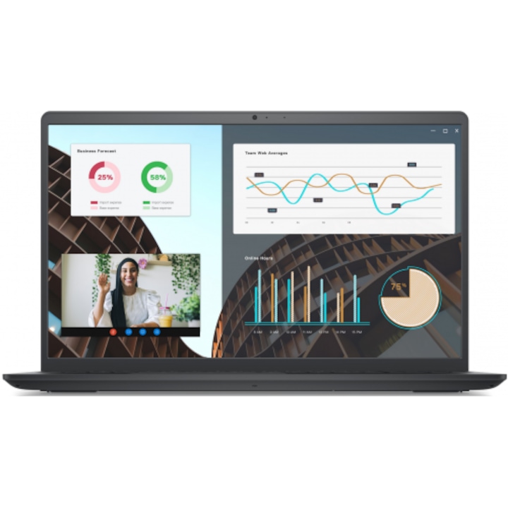 Laptop Dell Vostro 3530, 15,6" Full HD, Intel® Core™ i5 1334U 4,6 GHz-ig, 16 GB RAM DDR4 2666, 1 TB SSD, Intel Iris Xᵉ Graphics, Windows 11 Pro, Fekete DDR4