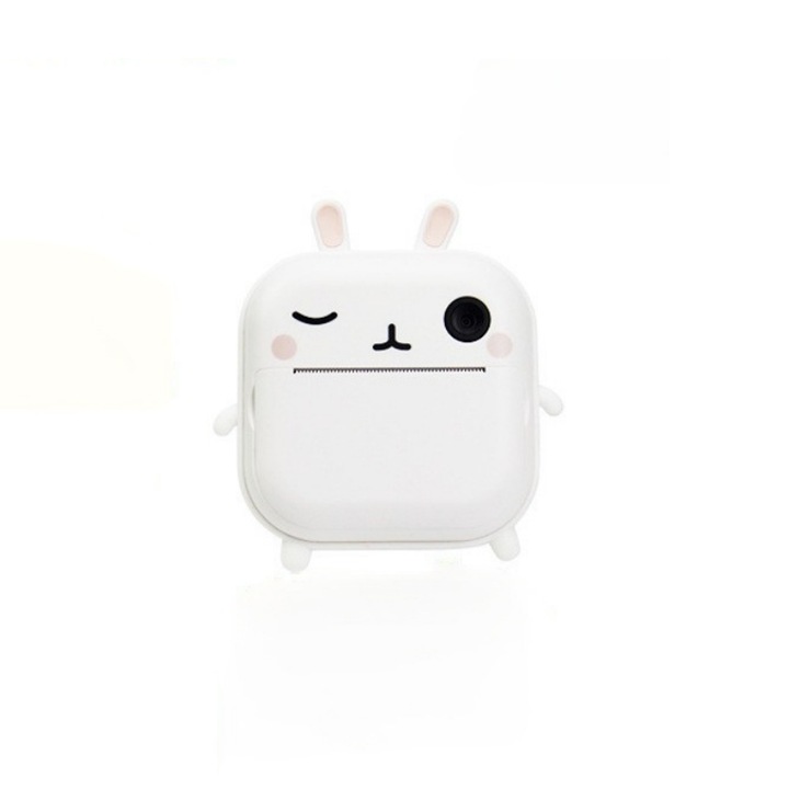 Фотоапарат Polaroid за деца, 4800 W HD, множество филтри, 1200 MAH батерия, 2 ролки термична хартия за печат, 32G карта с памет, USB зареждане, бял