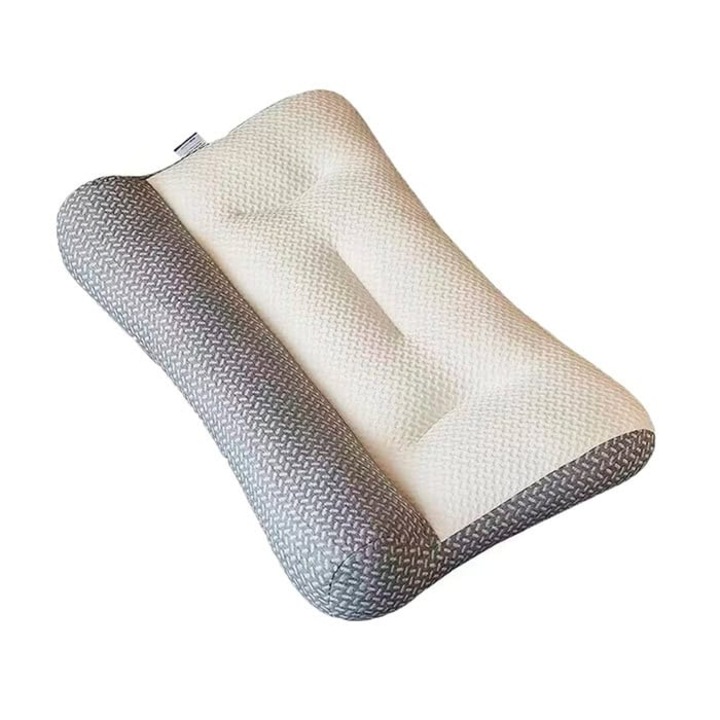 Perna anatomica ergonomica pentru un somn confortabil si de calitate, Netscroll, perna ortopedica ce ofera suport optim pentru gat si spate in toate pozitiile de somn, ErgonomicPillow