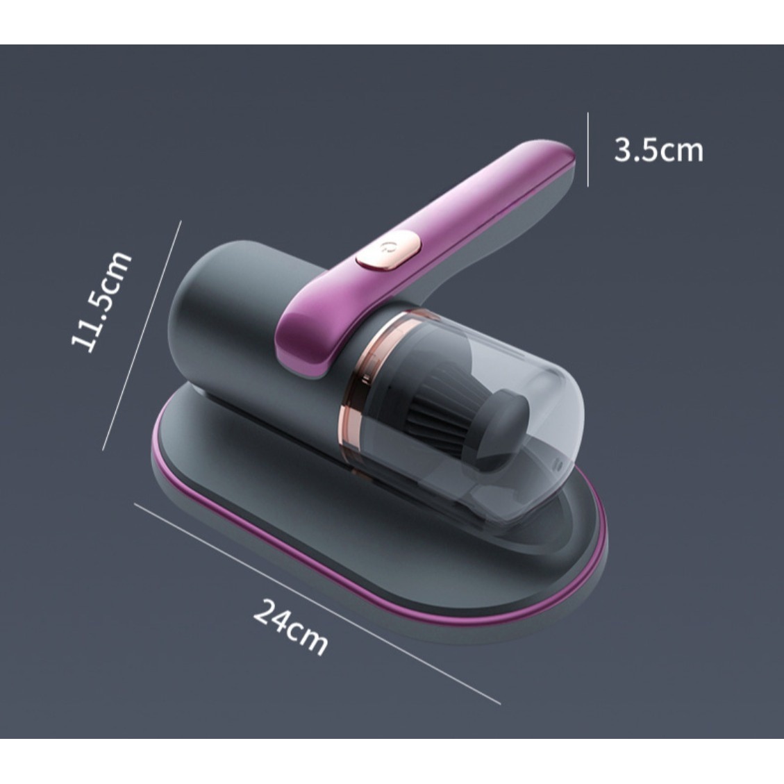 Aspirator portabil cu acumulator, De uz casnic, pentru pat, aspiratie puternica, cu lampa UV, wireless, anti-acarieni si praf, putere aspirare 10000kpa, Eliminare Acarieni si Filtrare 99%, Ideal pentru Saltele, Canapele si Covoare, Mov