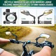 Комплект от 2 огледала за велосипед, Excitat®, ABS, универсално, 360° огледало за велосипед, безопасно широкоъгълно, HD взривобезопасно, регулируемо и въртящо се, с инструменти за монтаж, за електрически превозни средства/велосипеди/мотоциклети, черно