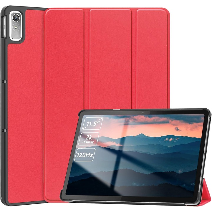 Husa Sigloo pentru tableta Lenovo Tab P11 Gen2(TB-350), 11.5 inch, Red, Trifold, Smart Cover, Ultraslim