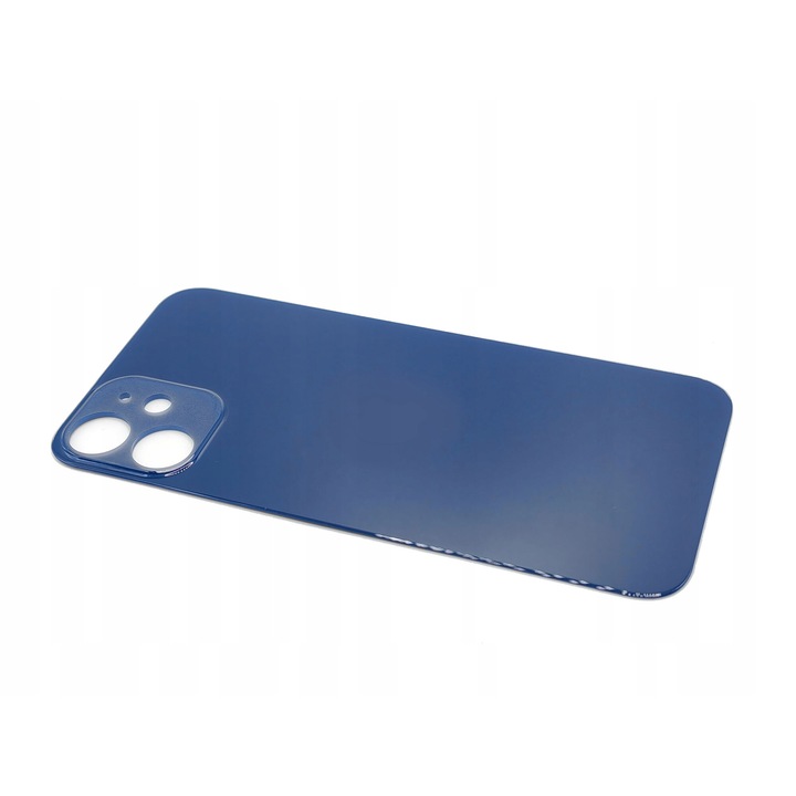 Panou spate pentru iPhone 12 Mini, sticla, albastru, dimensiuni mari