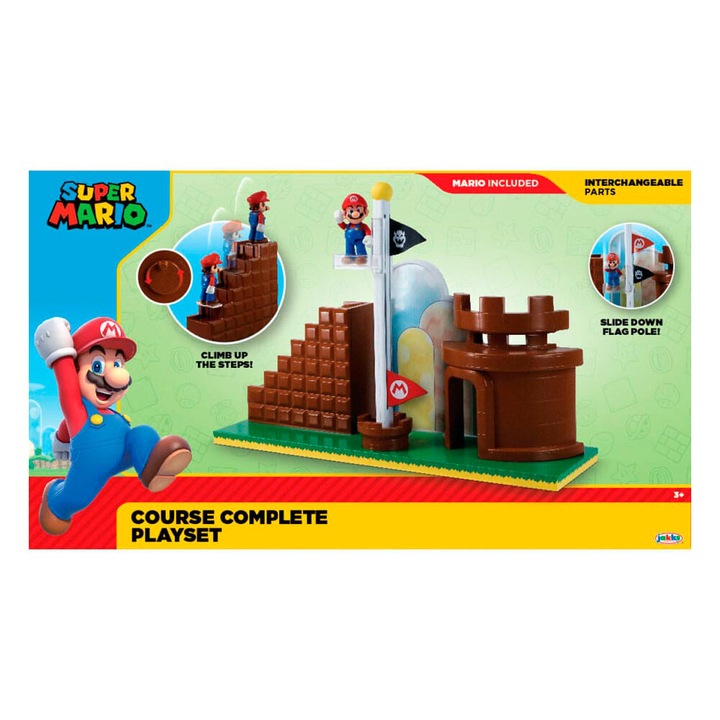Комплект фигурки JAKKS Pacific Super Mario Bro Level End, многоцветни, за момчета, 8 години