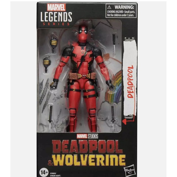 Figurina articulata Deadpool, Hasbro, Marvel Legends Series Deadpool & Wolverine 15cm