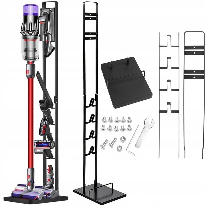 Стойка за прахосмукачка Dyson, BISANTI, стабилна стойка, 4 стойки за аксесоари, многоцветни