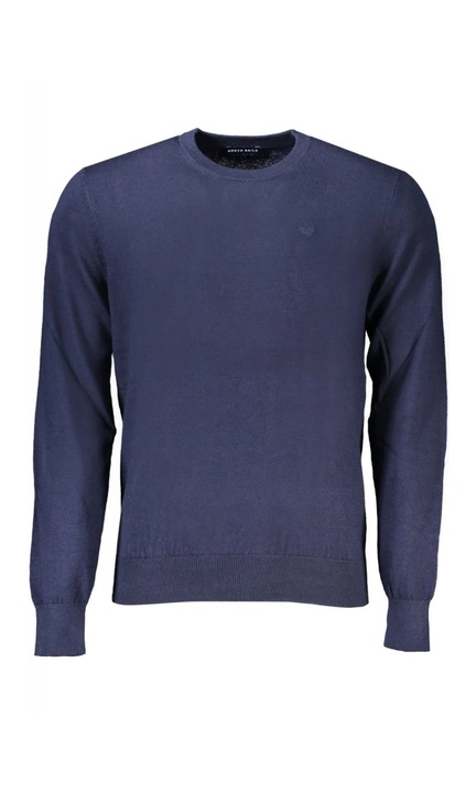 Férfi pulóver, hímzett mini logóval, Normál szabású, North Sails, Navy blue, S