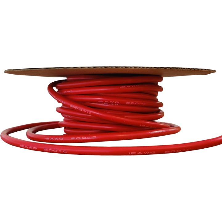 Cablu cupru siliconic 12AWG Rosu