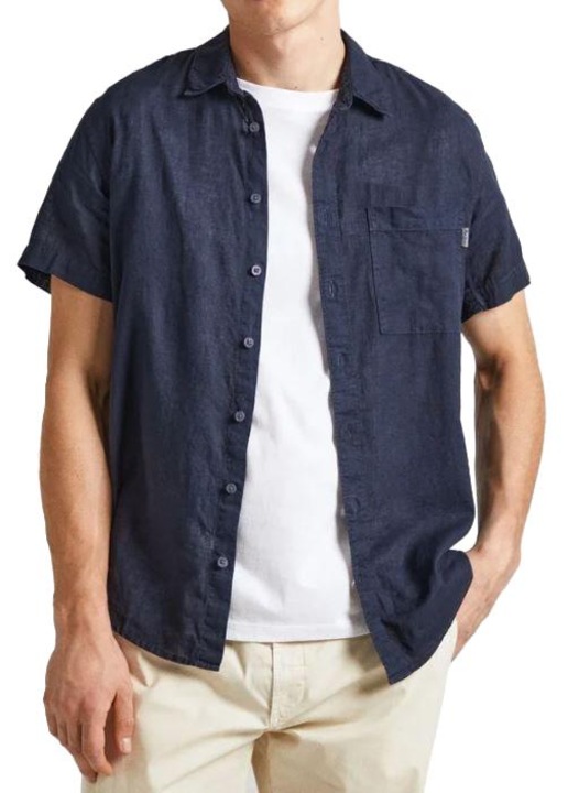 Camasa barbati PM308494, Pepe Jeans, Bumbac, Bleumarin, L INTL