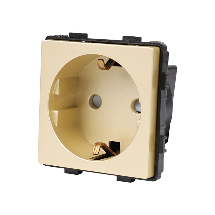 Обикновен модул за гнезда без рамка от стъкло LUXION, злато