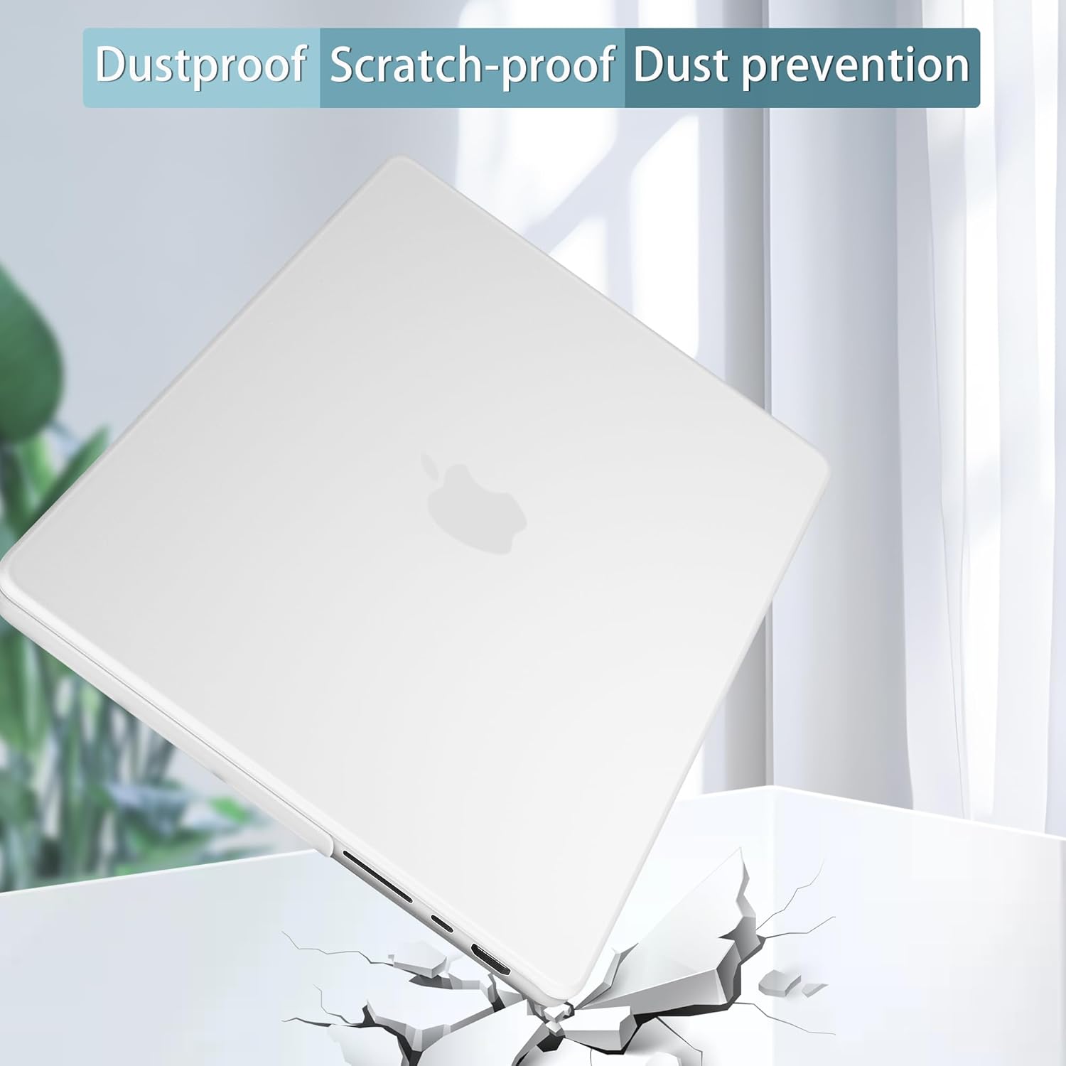 Carcasa laptop 14 inch, transparent mat, set compatibil cu MacBook Pro 2021-2024