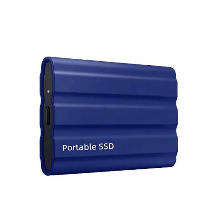 Външен твърд диск, 2TB, TOIITK, водо и прахоустойчив, син