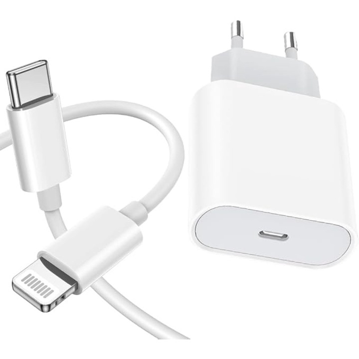 iPhone töltőkábel – MFi tanúsítvánnyal rendelkező – PD 20 W USB C gyorstöltő adapter iPhone töltőkábellel 6FT USB C a Lightning Type C-hez iPhone 14/14 Plus/14 Pro/14 Pro Max/13/12/11/SE készülékhez