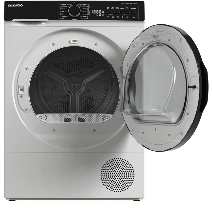 Uscator de rufe Daewoo DDR-XV9A, Pompa de caldura, 9 kg, Display LED, Clasa A+++