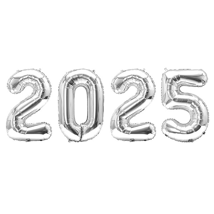Léggömbök 2025, fólia, metál arany, 16 inch