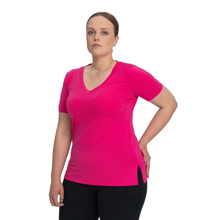 Tricou sport dama, BalticBird.store, Bumbac/Elastan, Fucsia