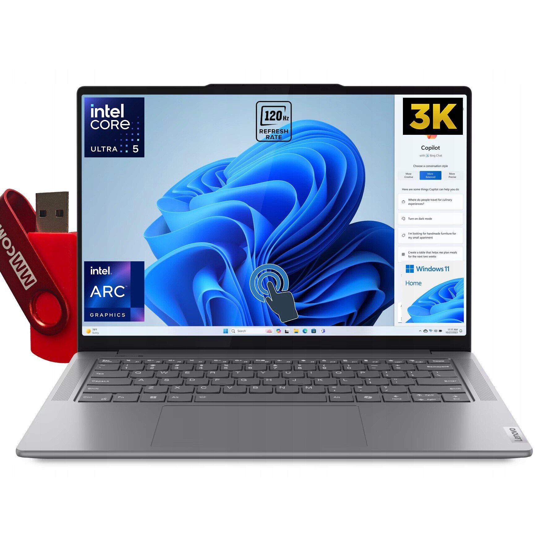 Laptop Lenovo Yoga Pro 7, Intel Core Ultra 5 125H, 32GB RAM, 4TB