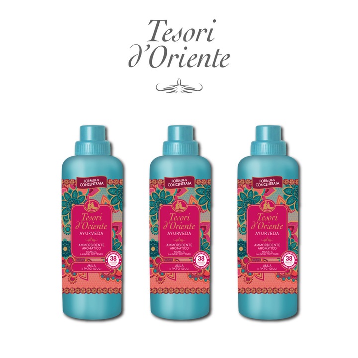Tesori d'Oriente Ayurveda öblítőszer csomag 3x38 mosás, 3x760ml