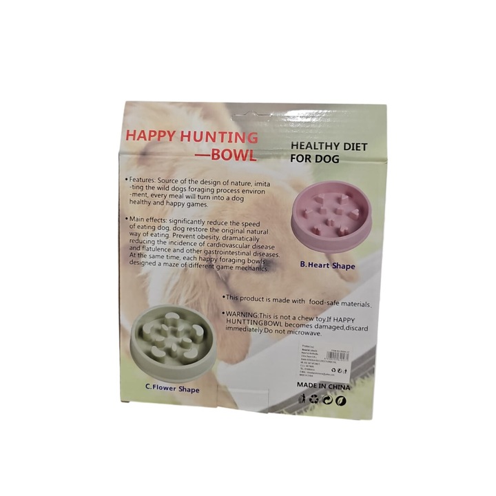 Castron pentru hranire lenta 17.5cm, verde