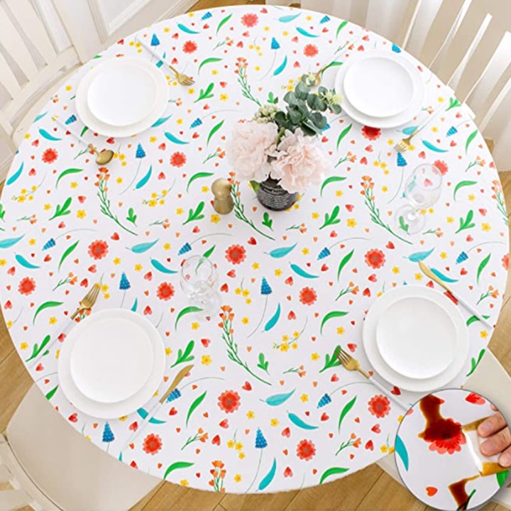 Fata de masa rotunda, Enforose, PVC, impermeabil, 95-112cm, diverse culori