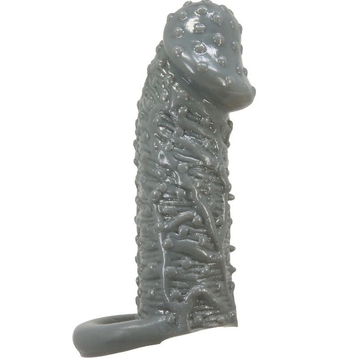 Péniszhüvely, Pretty Love, 2. modell, vízálló, 175x70x50mm, szürke