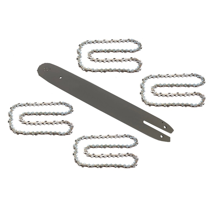 Lama de ghidaj 35 cm 1, 3 mm 3/8" 50 + lant pentru drujba (4 bucati) set de STIHL MS 171 MS 181 MS 211