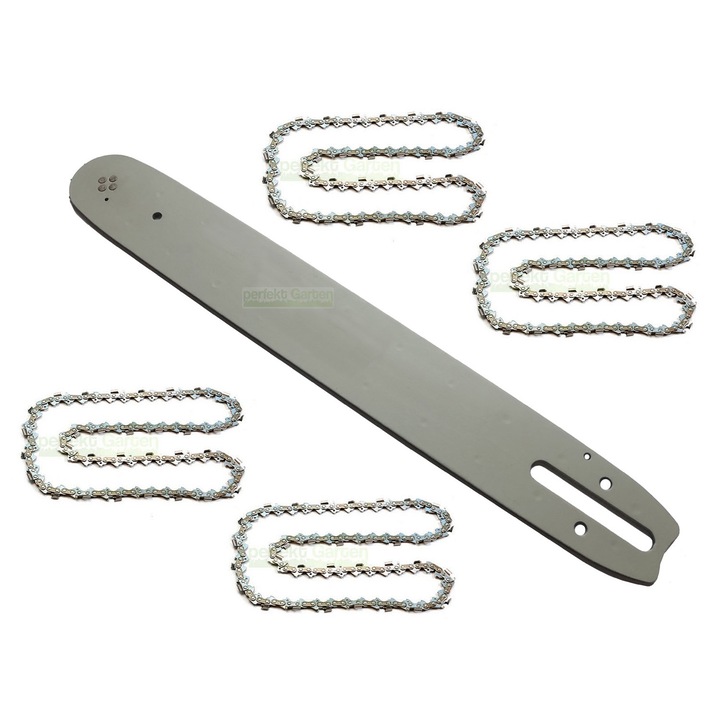 Lama de ghidaj 37 cm 1,6 mm 0,325" 62 + lant pentru drujba (4 bucati) set de Stihl MS261 MS271