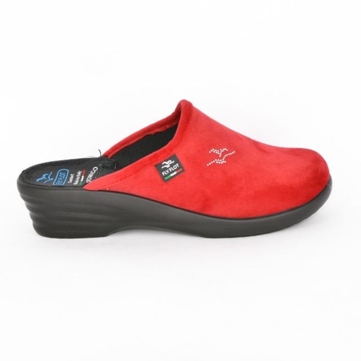 Papuci de casa, dama, Fly Flot, 0324, Rosu, 38
