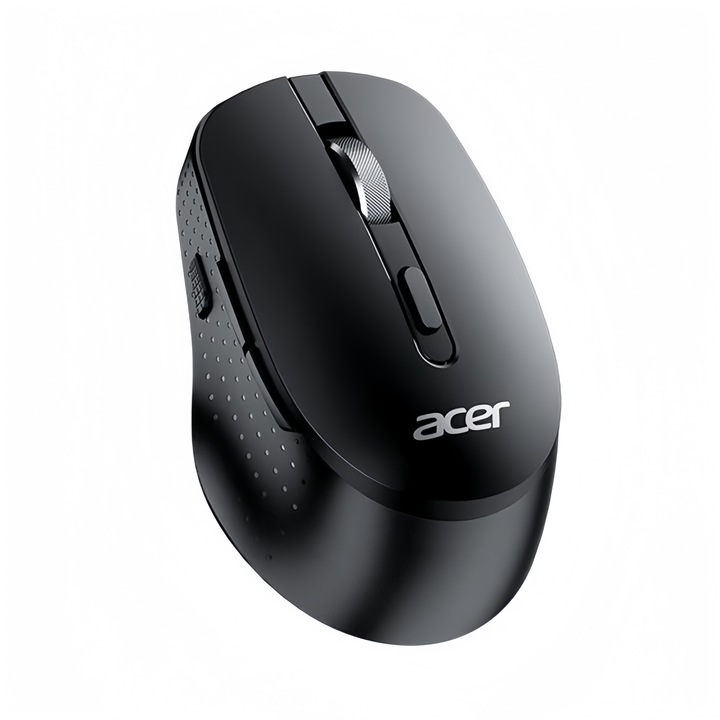 Безжична мишка, Acer M155, Bluetooth 5.0, 7 програмируеми бутона, 1600DPI, Ергономична, Type-C зареждане, Черна