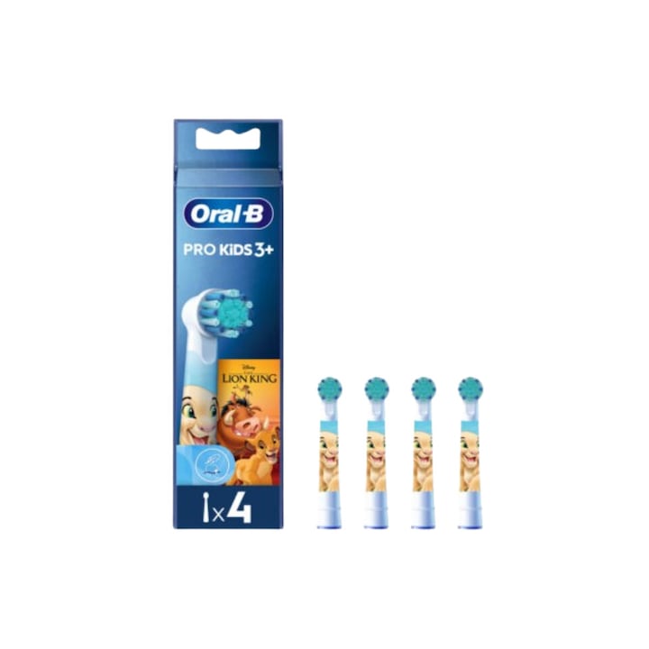 Rezerve periute dinti copii Oral-B Pro Kids 3+ Superior Cleaning Lion King Disney, 4 buc