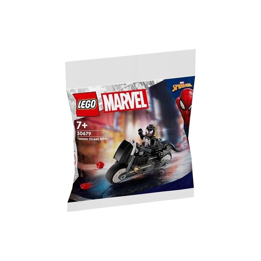 Set LEGO Marvel 30679 Motocicleta Venom, 53 piese, cu 1 minifigura