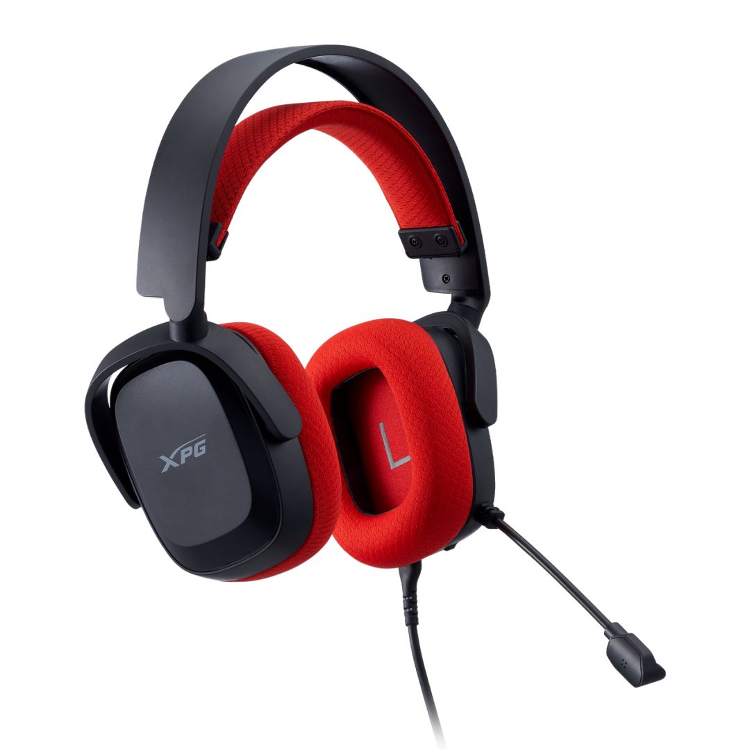 Casti cu fir A-DATA Precog Studio, negru/rosu, USB-C, 50Ohm