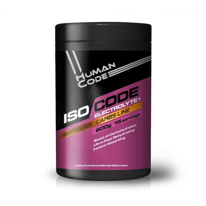 IsoCode Electrolyte Plus Proteine Human Code, 600g, grapefruit, suport muscular si hidratare