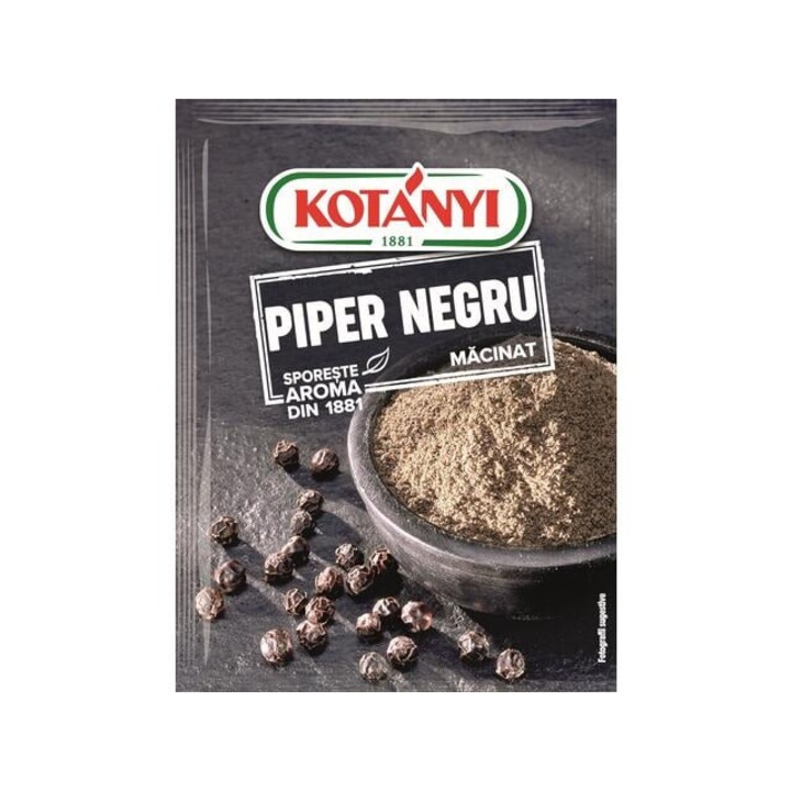 Piper negru macinat, Kotanyi, 5 x 17 g