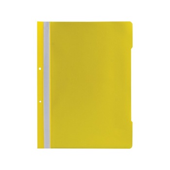 Dosar plastic cu sina si perforatii EXXO pentru documente, galben Dosar plastic cu sina si perforatii EXXO pentru documente, galben