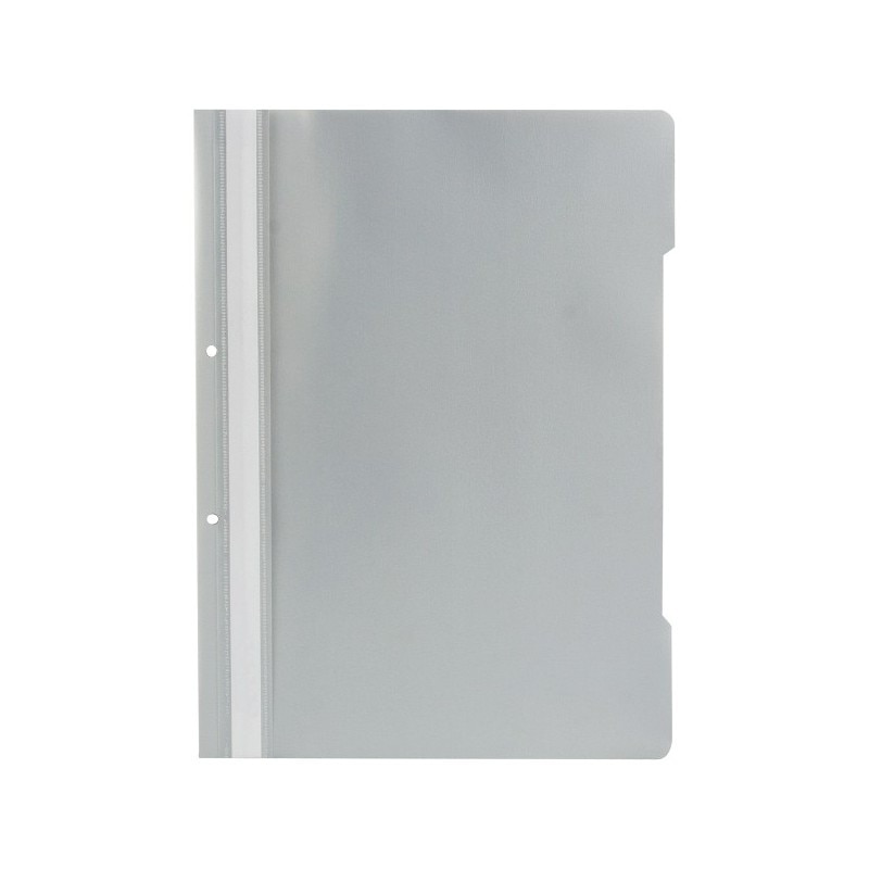 Dosar plastic cu sina si perforatii EXXO pentru documente, gri