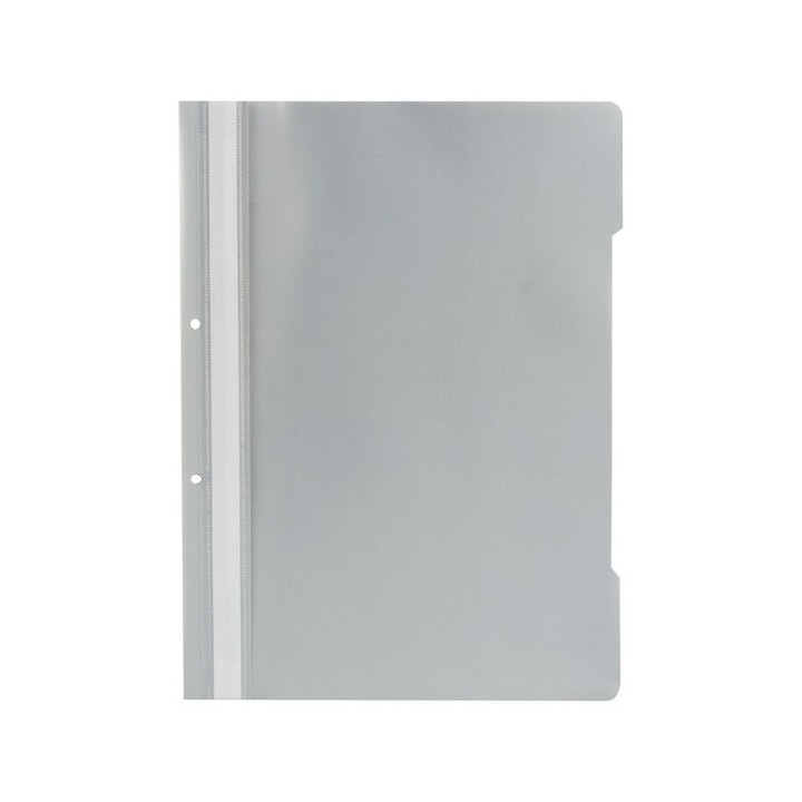 Dosar plastic cu sina si perforatii EXXO pentru documente, gri